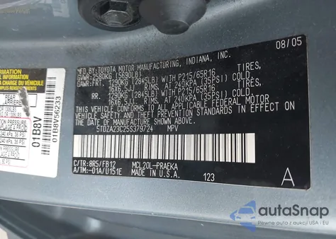 2005 Toyota Sienna Le from USA, damaged, VIN 5TDZA23C25S379724